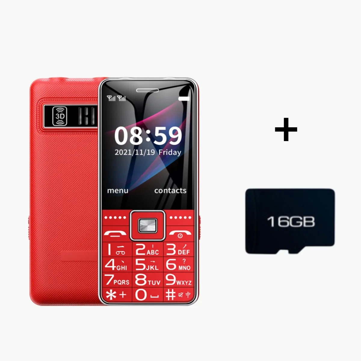 Mafam Elderly Phone Big Button &ndash; Long Battery Life Red 16G