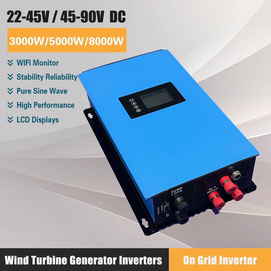 Inverter di Rete con Limitatore 3KW 5KW 8KW Monitor WiFi