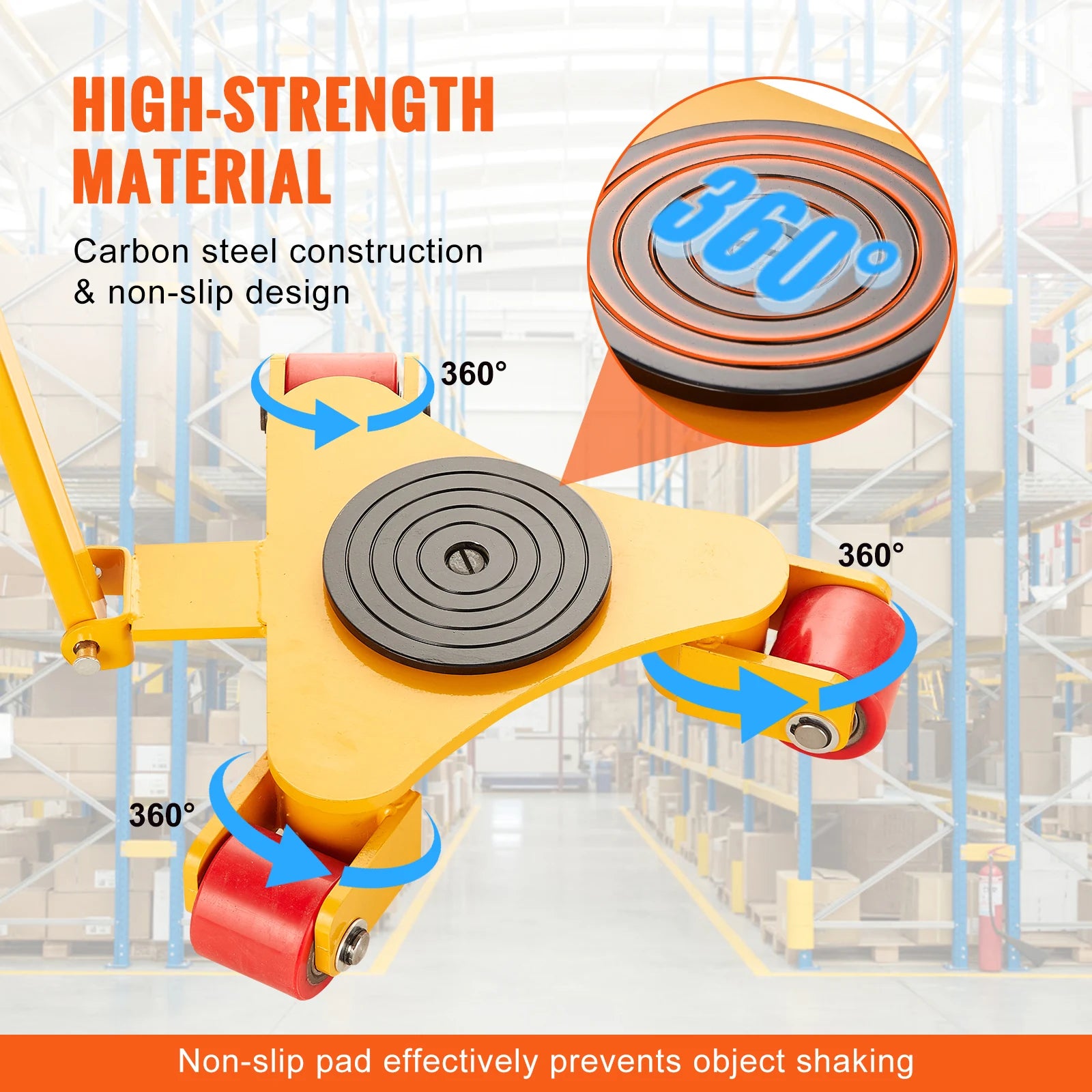 SucceBuy Machinery Skate Dolly &ndash; Heavy Duty Industrial Cart