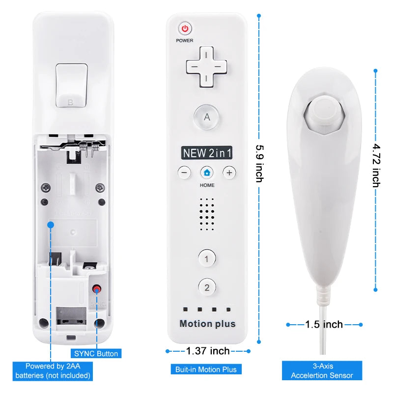 ZB063-67 Wii Remote With Nunchuck Built-In Motion Plus