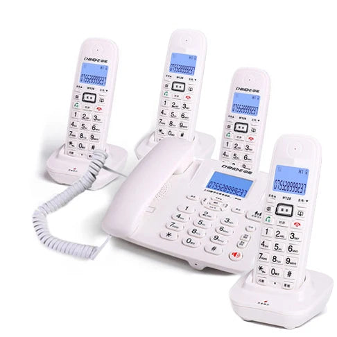 Kt13 Cordless Answering Machine 2.4G &ndash; Long Range 300m white 4 handsets
