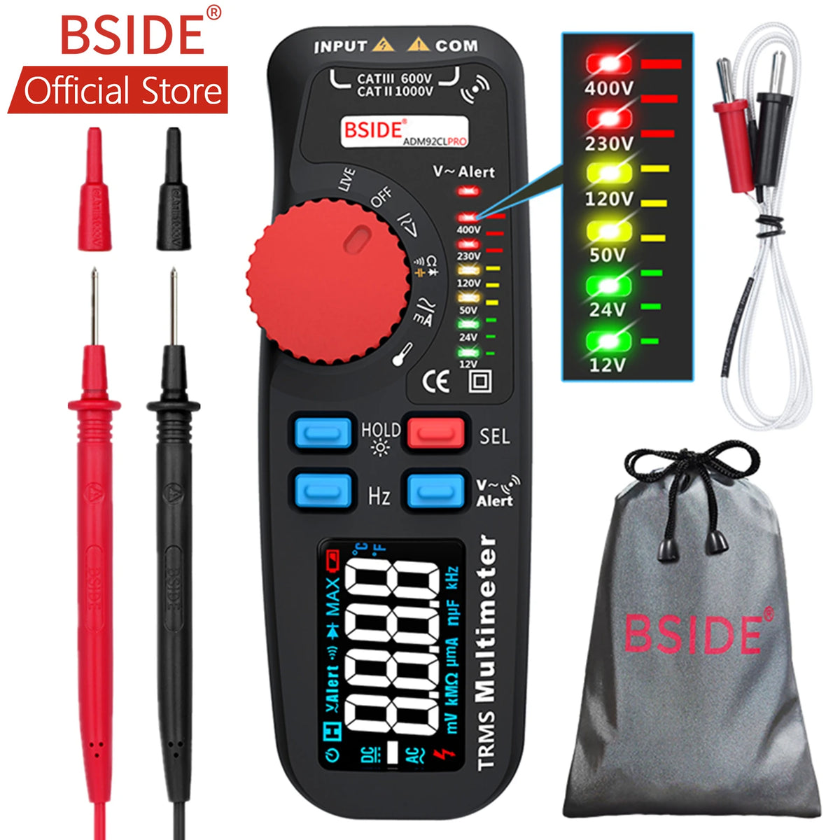 BSIDE ADM92CL Digital Multimeter &ndash; True RMS 6000 Counts CHINA