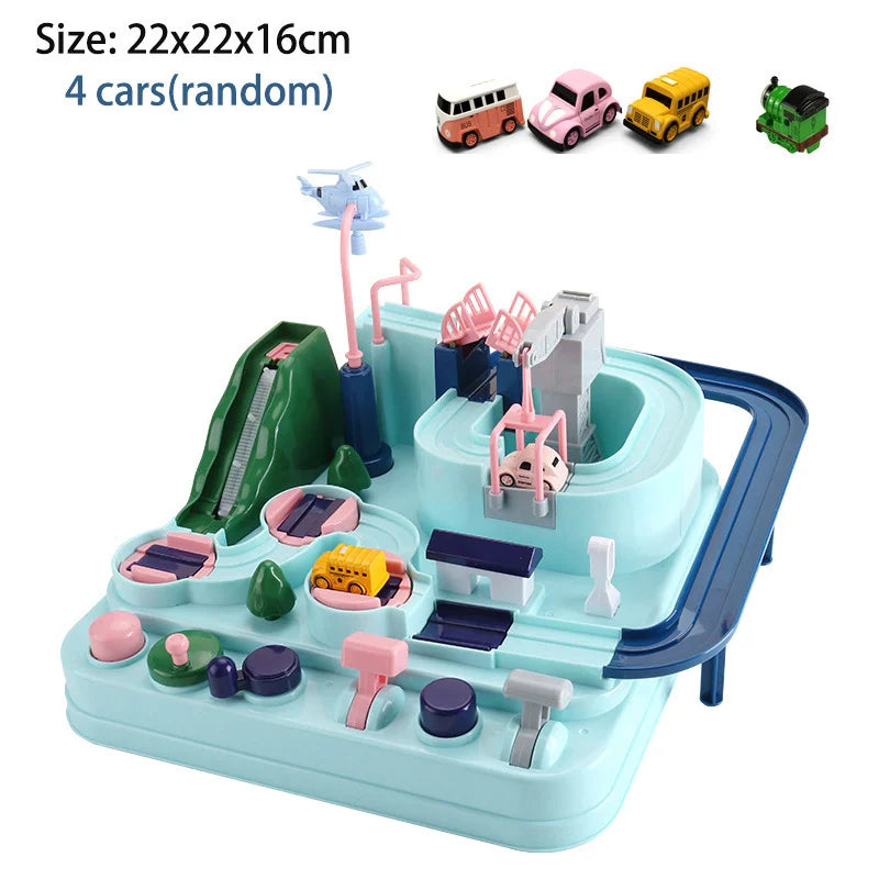 Interactive Racing Rail Car Adventure Game for Kids B-Macaroon-4-car