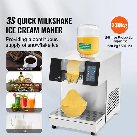 Commercial Snow Cone Maker Ice Machine Air Cooled