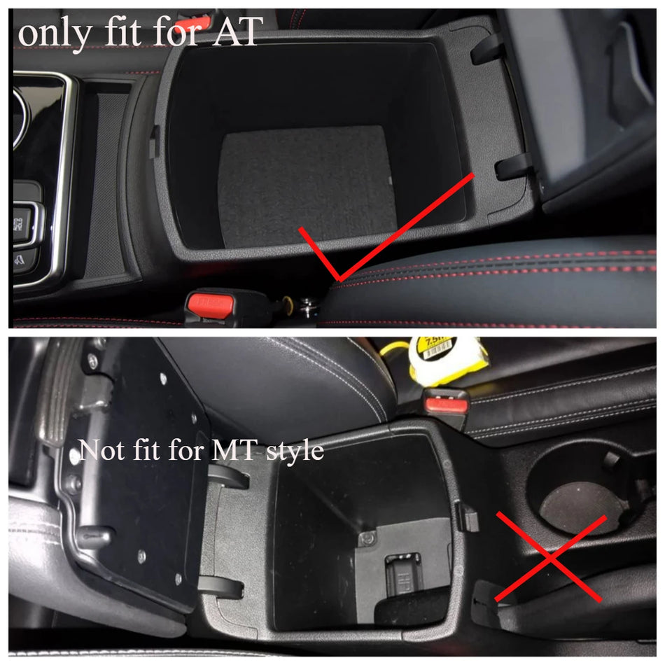 Armrest Box Storage Organizer Tray for Kia Sportage 4 QL Premium ABS Plastic with Anti Scratch Silicone Mat