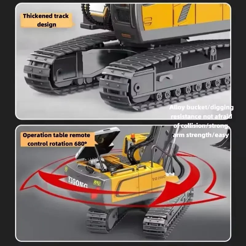 Drift RC 4x4 Off Road Excavator Stunt Car for Kids - Transforming Remote Control Vehicle