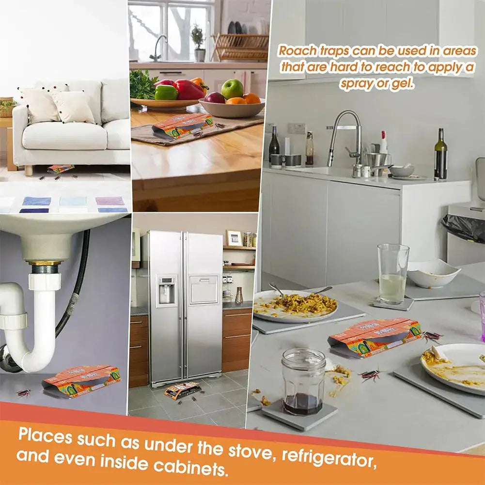 10 Pack Roach Killer Glue Traps For Indoor Pest Control