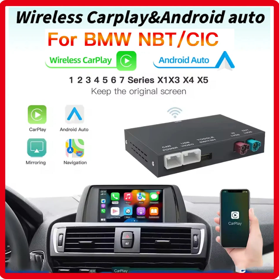 BMW CIC NBT Wireless CarPlay for BMW Series 1-7, WiFi and Bluetooth 5.0