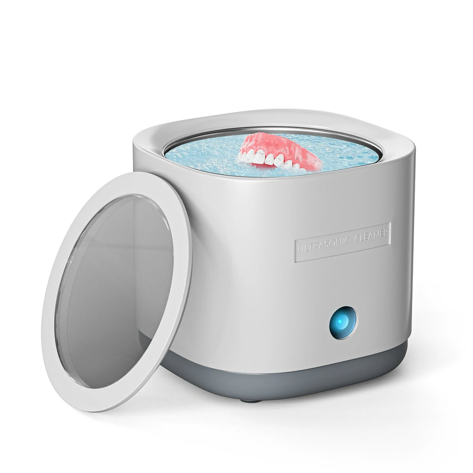 180ml Ultrasonisk Tandprotes Rengörare 25W 42kHz Smyckebad