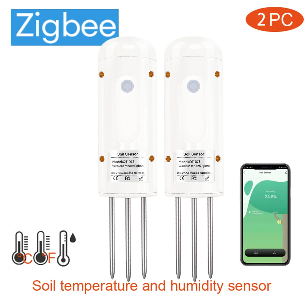 Smart Soil Sensor Zigbee &ndash; Wireless Temperature and Humidity Detection 2 pcs