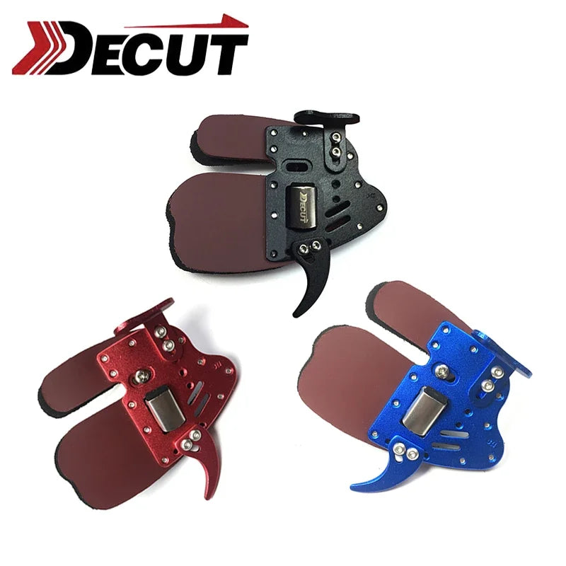 Archery Finger Tab Guard Aluminum Leather, Left Or Right Hand