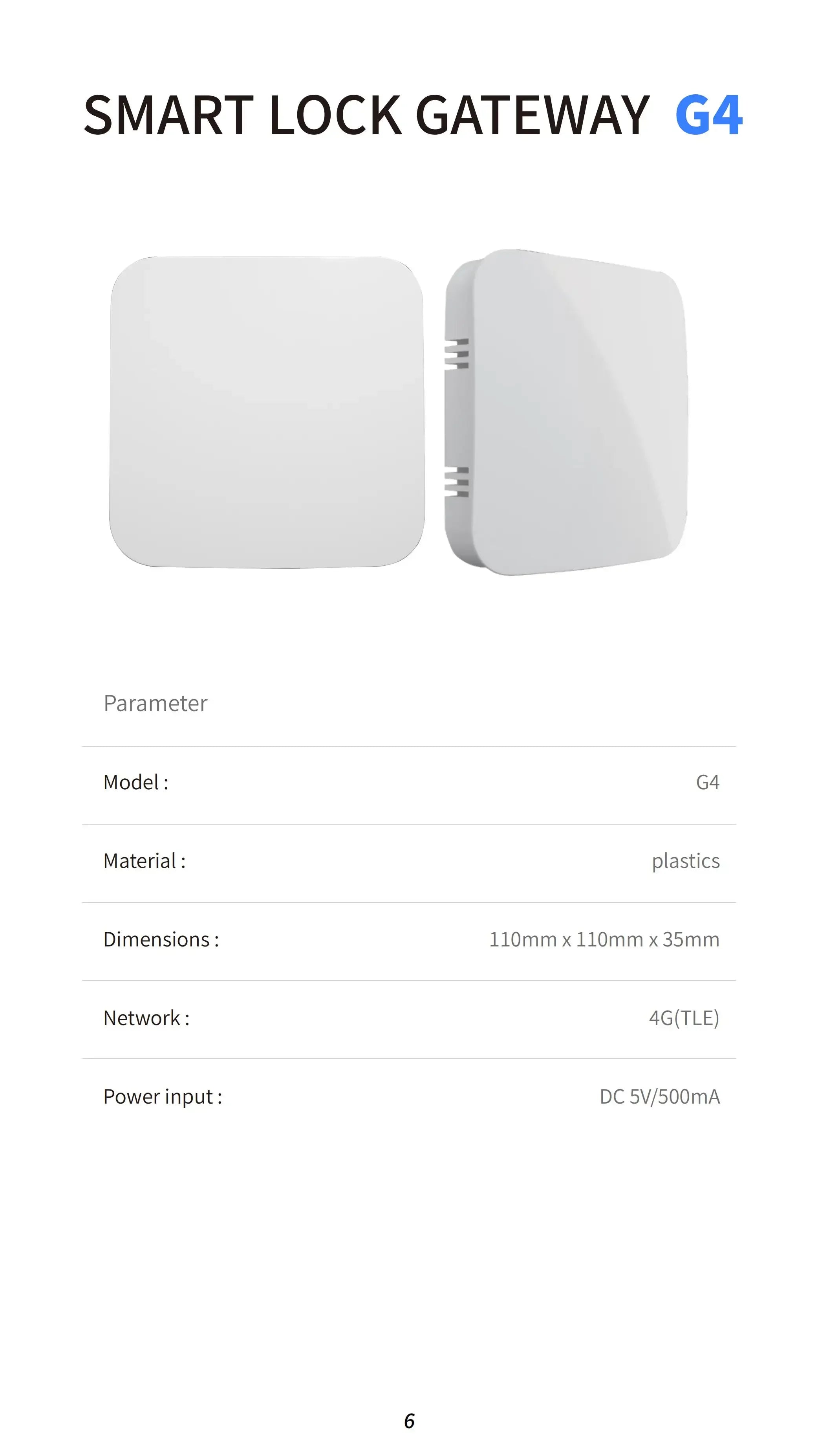 TTlock Gateways G2 G3 G3P G4 &ndash; Bluetooth To 4G WiFi Hub G4 TLE-4G