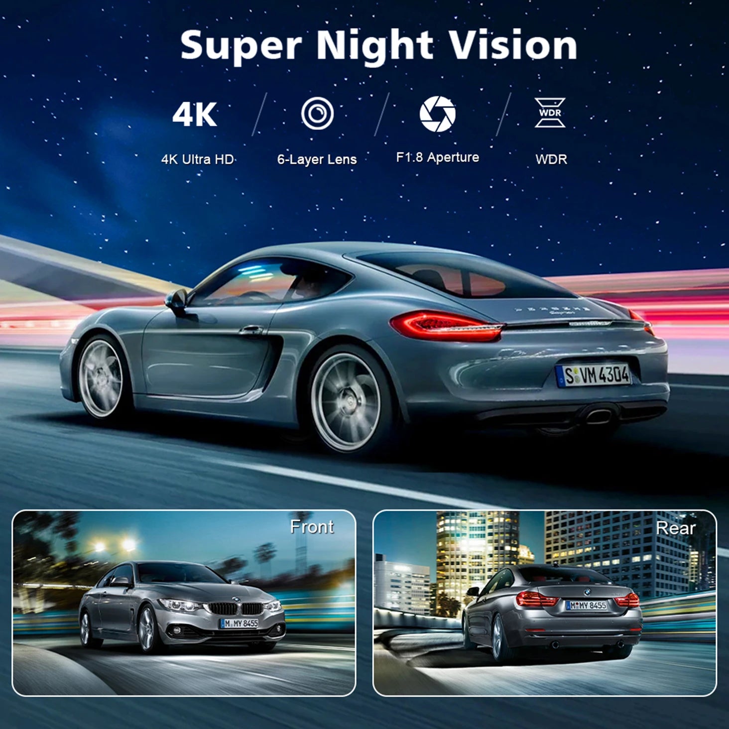 4K Dash Cam with GPS &amp; WiFi