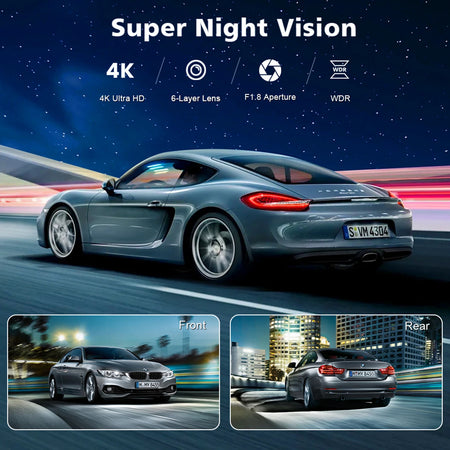 4K Dash Cam with GPS &amp; WiFi