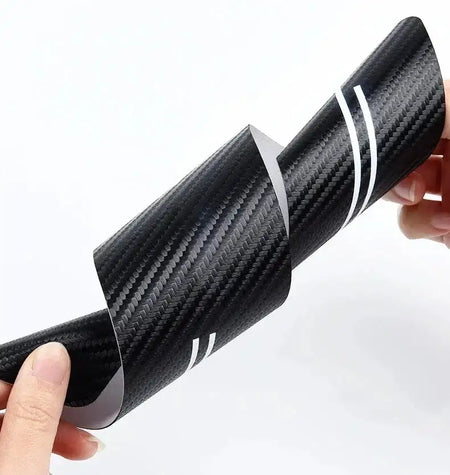 Opel Corsa Door Threshold Protectors Carbon Fiber Leather