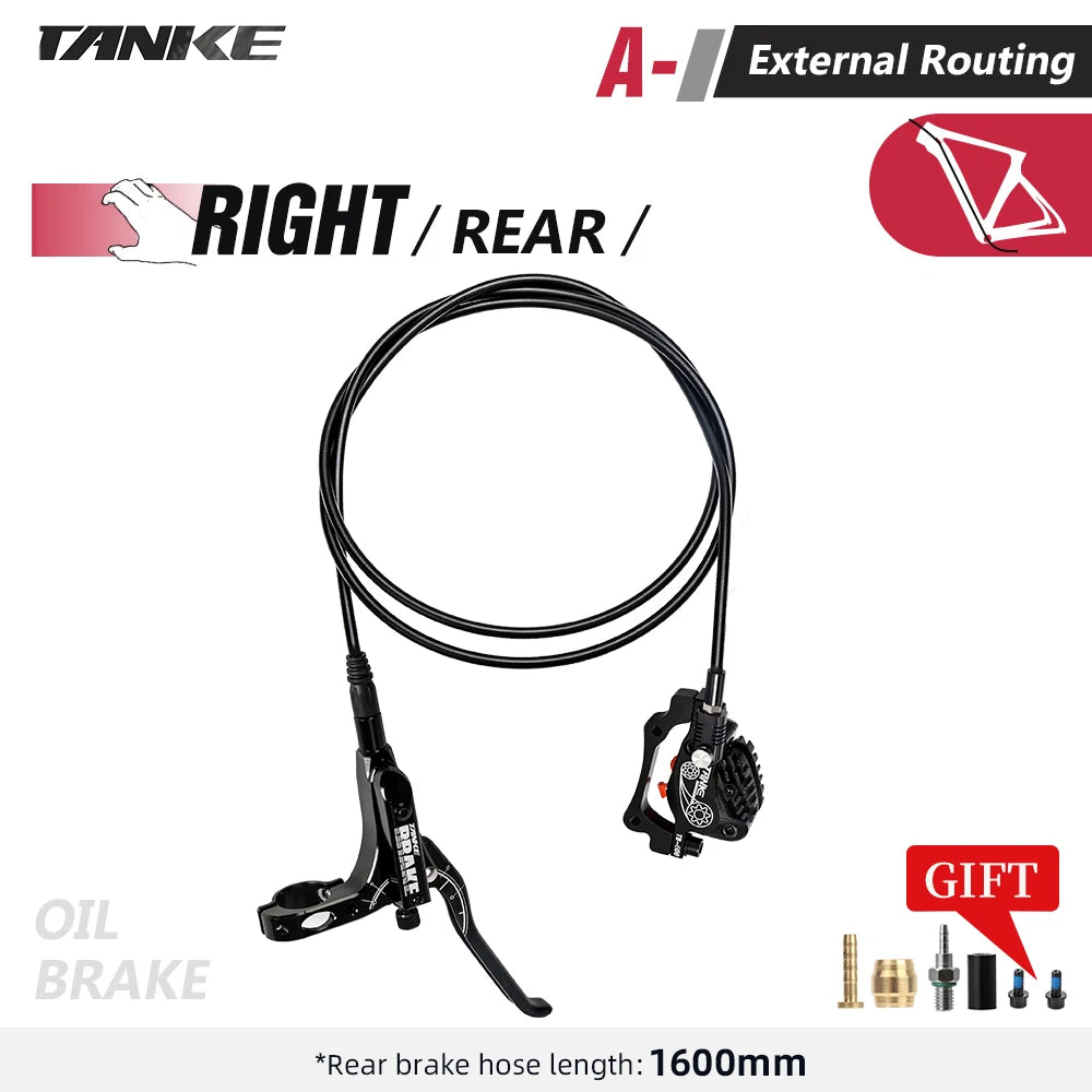 TANKE MTB TB-600 &ndash; 4-Piston Hydraulic Disc Brake With 160mm Rotor Black RR