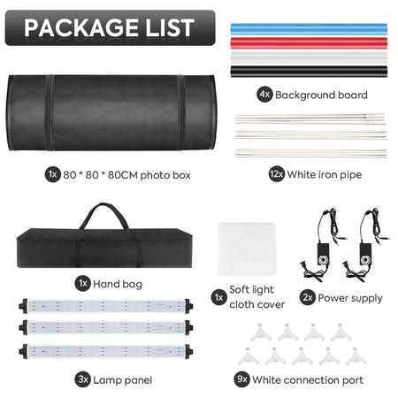 Light Box Photo Tent &ndash; Three Dimming Lights Included 80cm light tent 1 / United States