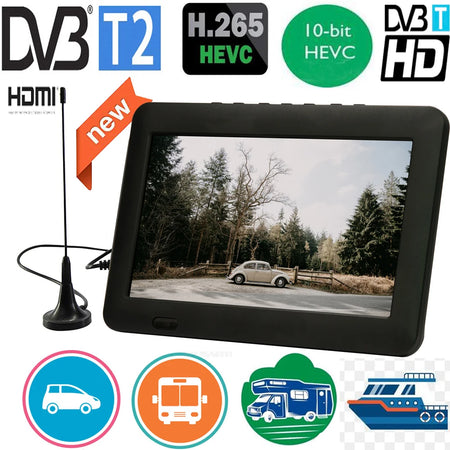 LEADSTAR 8" Portable TV with DVB-T2 ISDB-T ATSC Tuner &amp; 12V Input Default Title
