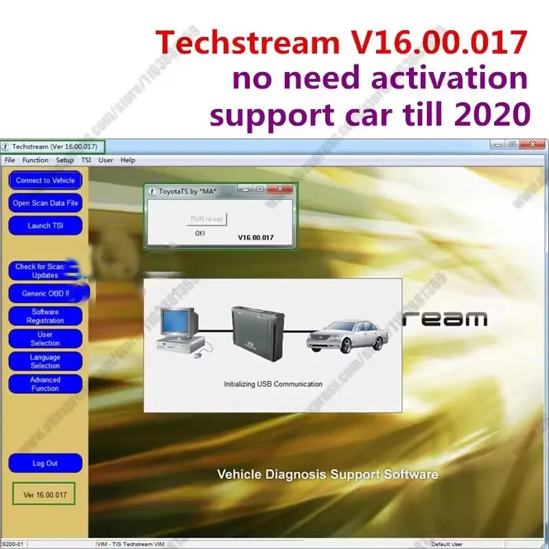 Techstream V16.30.013 Skanningsverktyg För Toyota, Lexus, Scion Bilar, ECM ECU Reprogrammering