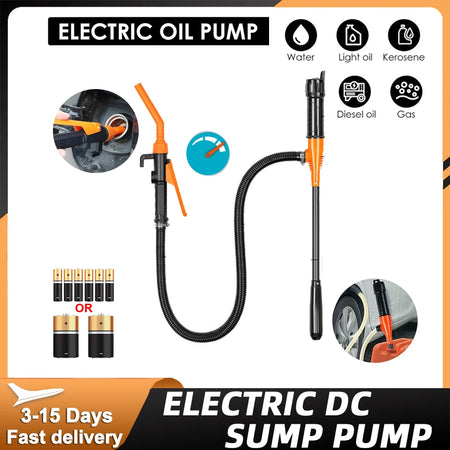 12V Portable Fuel Pump &ndash; Battery Powered Siphon For Cars