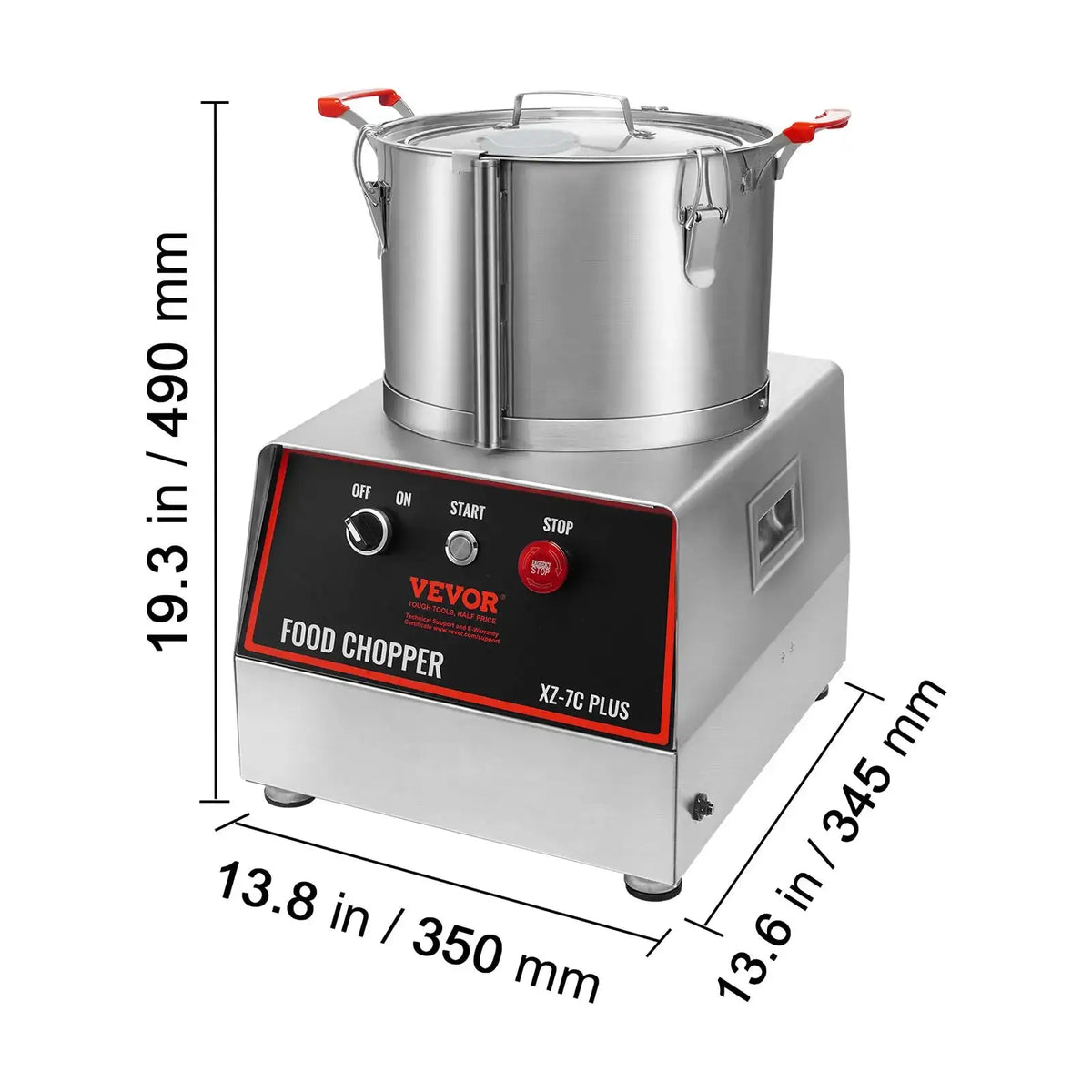 Food Processor Veggie Chopper Stainless Steel 6L 840W 2PCS / france