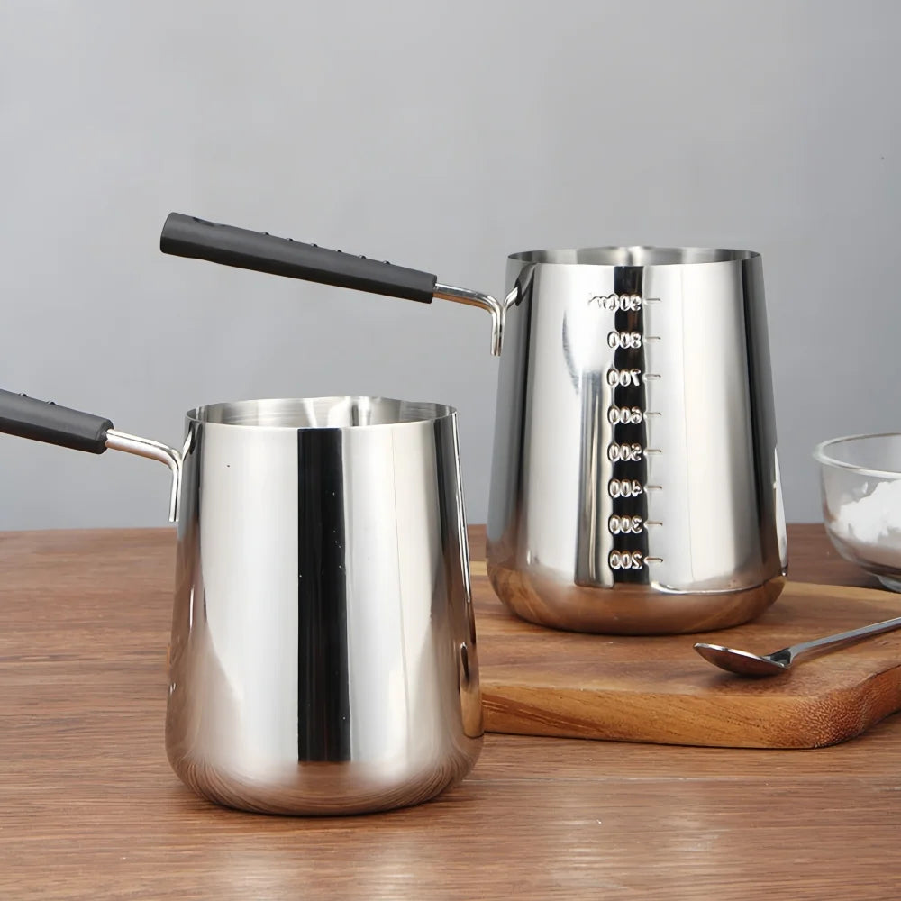 Coffee Milk Frothing Pitcher &ndash; Premium 304 Stainless Steel Design