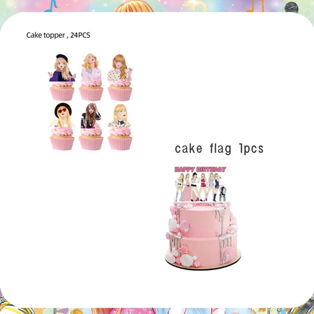 Taylor Swift Birthday Party Decoration Set - Disposable Tableware &amp; Supplies