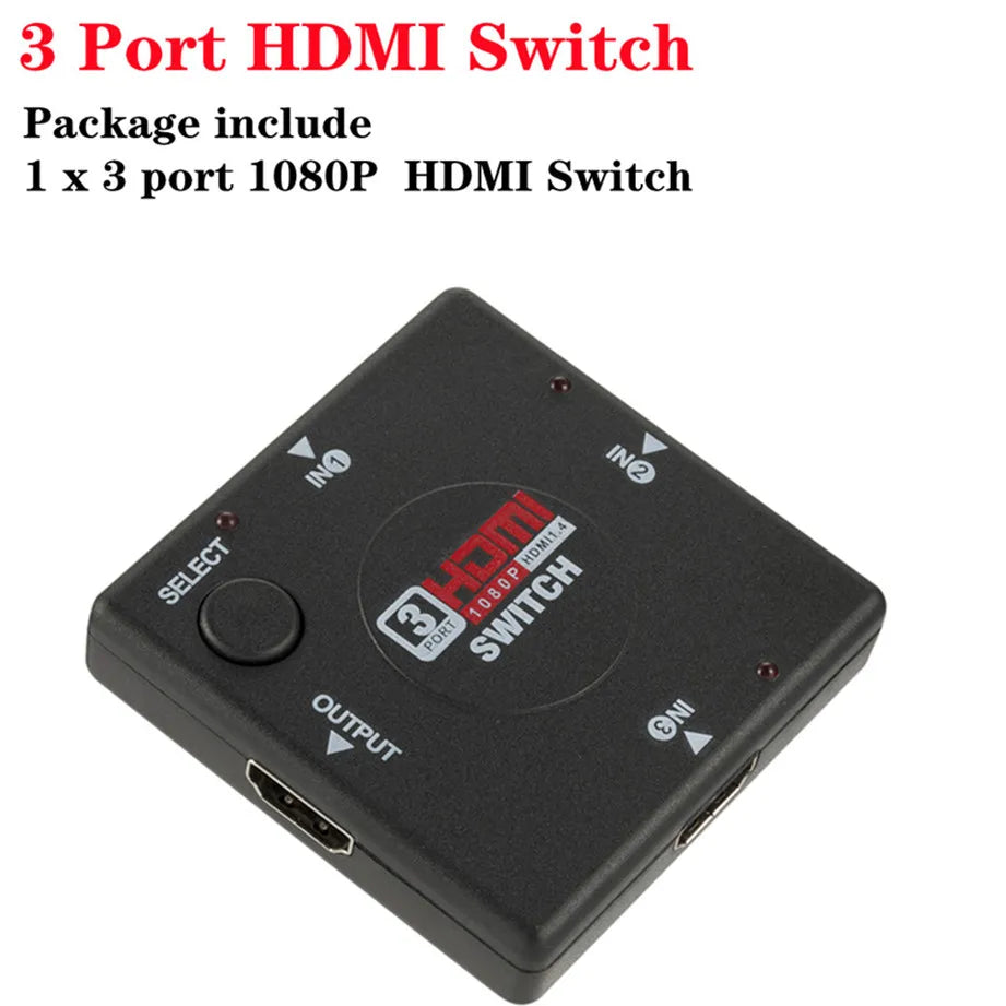 GRWIBEOU 4K 3x1 HDMI Switcher Adapter for Gaming and Multimedia Product G / <=0.5m / CHINA