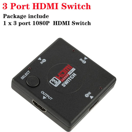 GRWIBEOU 4K 3x1 HDMI Switcher Adapter for Gaming and Multimedia Product G / <=0.5m / CHINA