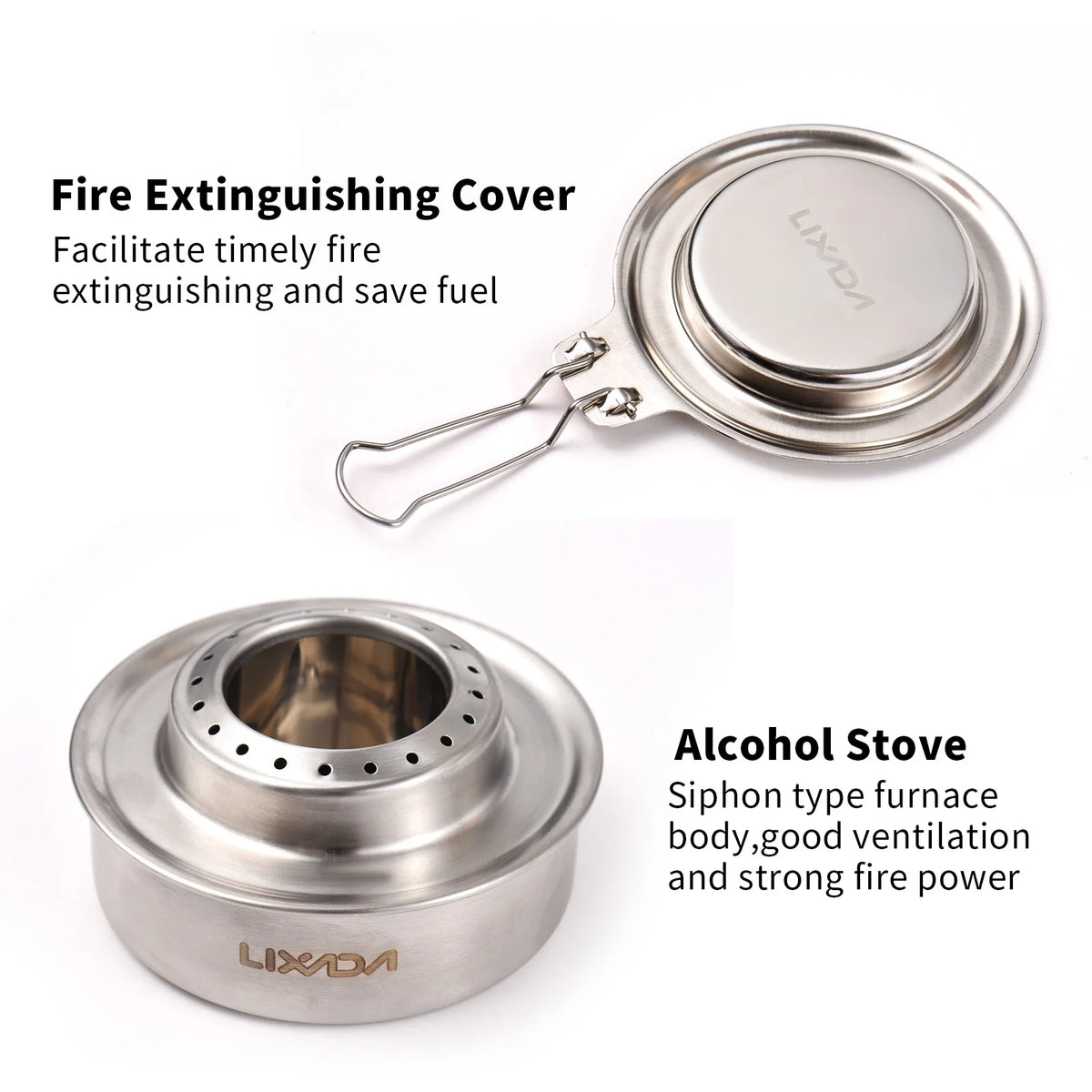 Outdoor Stainless Steel Backpacking Stove 120ml &ndash; Efficient