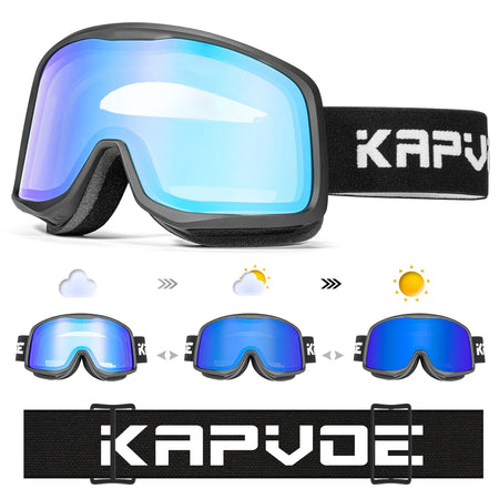 KAPVOE K0705 Goggles &ndash; Photochromic UV Protection for Sports DZ-K0705-PH-BL-10