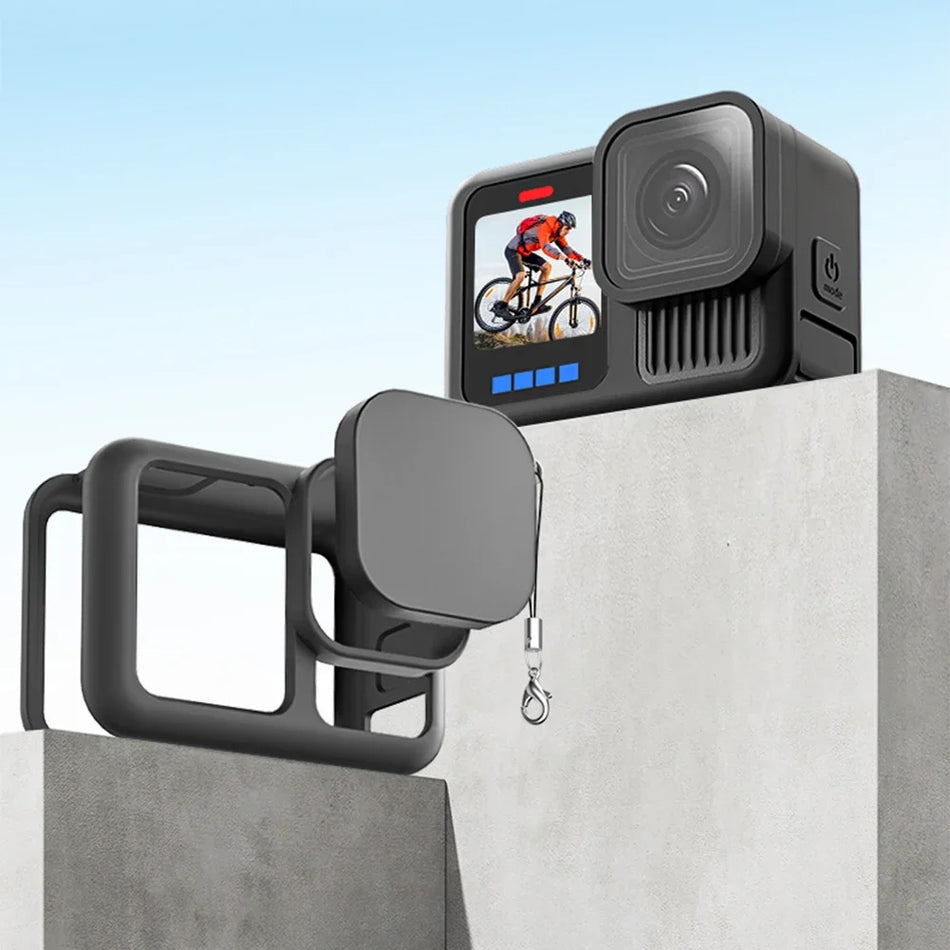 Capa de Silicone com Tampa de Lente e Cordão para GoPro 13