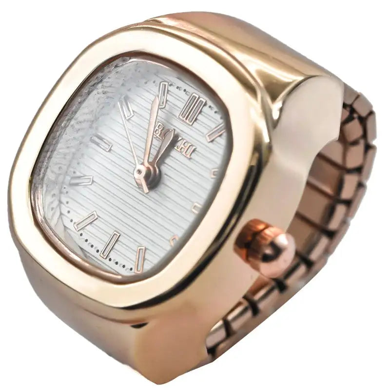 Ring Quartz Watch &ndash; Elegant Design for Couples rose-white