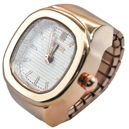 Ring Quartz Watch &ndash; Elegant Design for Couples rose-white