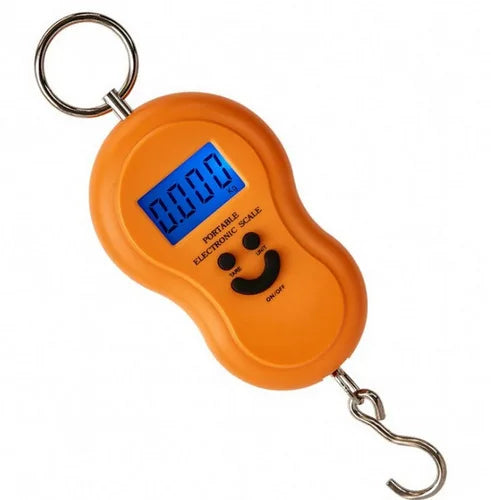 Smile Face Hanging Fishing Scale Y001 &ndash; Backlit LCD Display Orange
