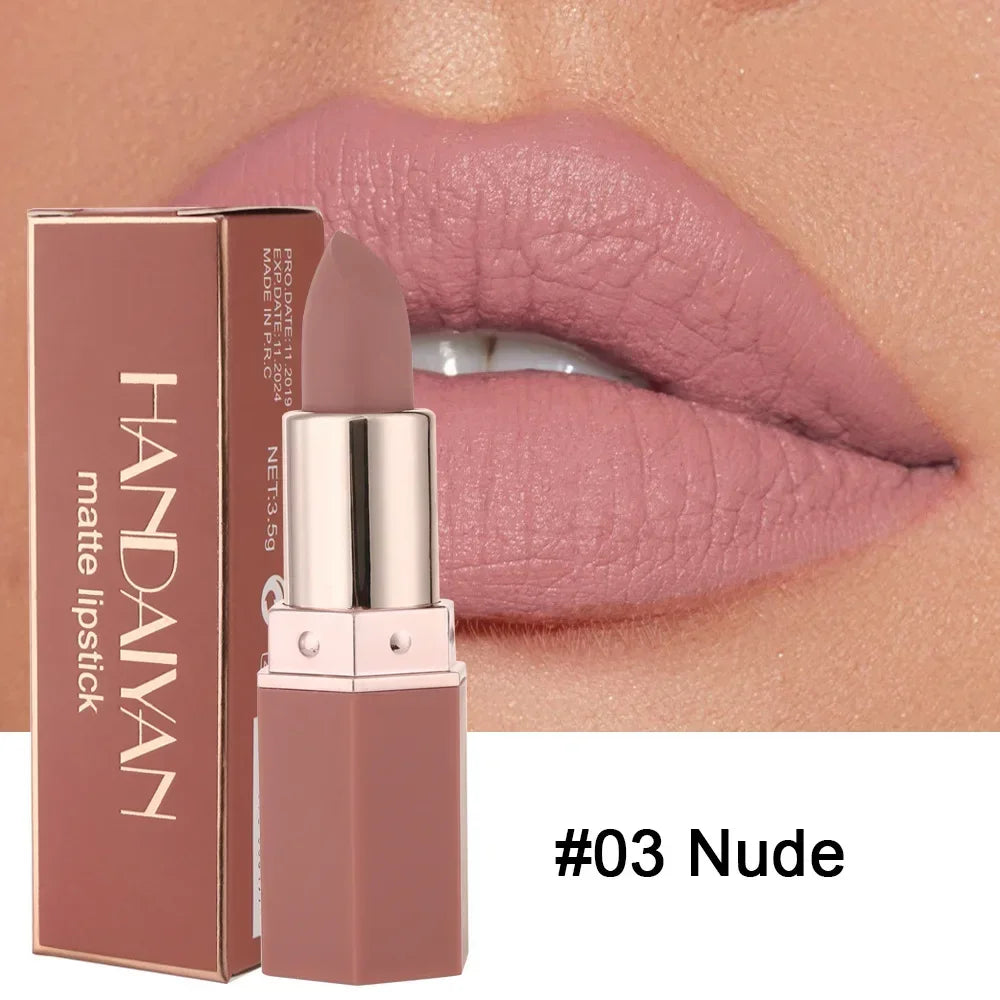 Matte 6-Colour Lipstick Set - Long-lasting, Waterproof 03 / Full Size