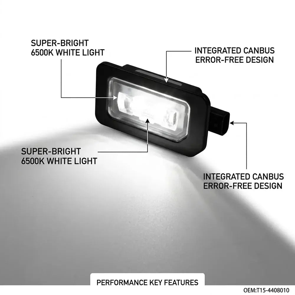 Rear License Plate Lights With Angel Eyes For Chery Tiggo 2, 7, 8 Pro, Jetour X70, X90 by InterCyprus Trading Ltd