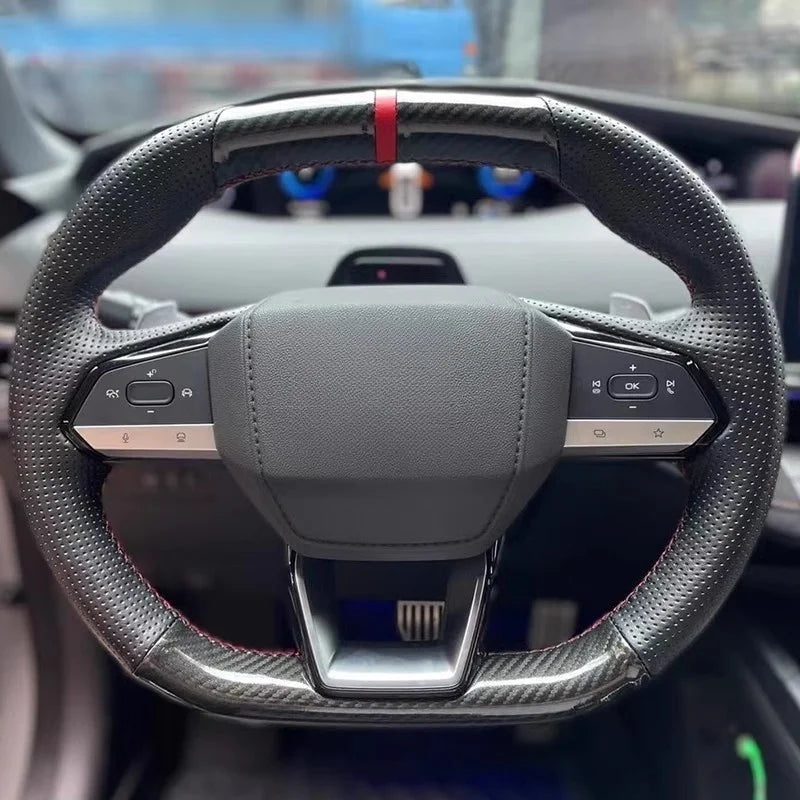 Stuurwielhoes met koolstofvezeldesign voor Changan UNI-V, CS55plus, CS75plus en Qiyuan Q05