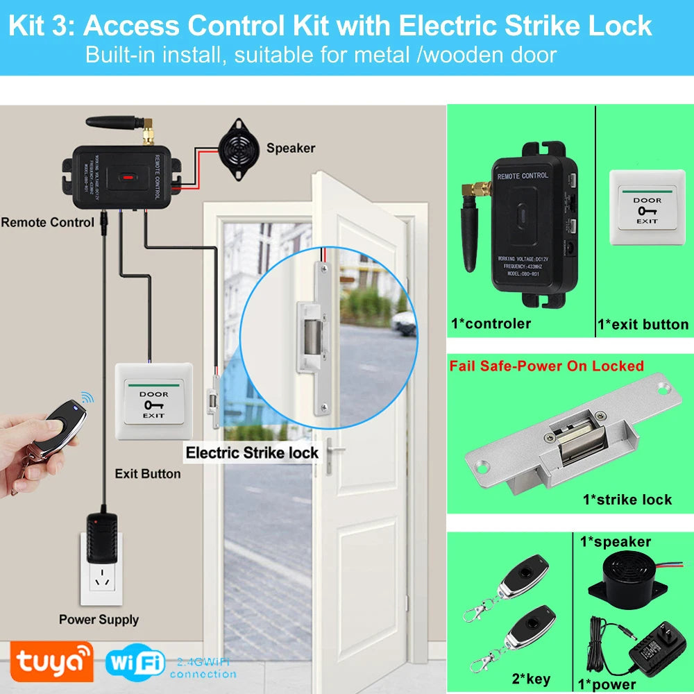 R01 - Smart Wifi Tuya Access Control Kit Remote Unlock Kit 3