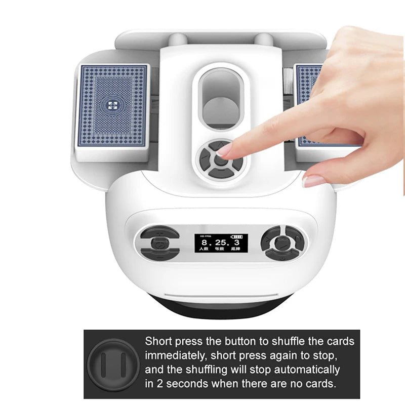 360 Degree Automatic Card Shuffler 2 In 1 &ndash; Smart Shuffling