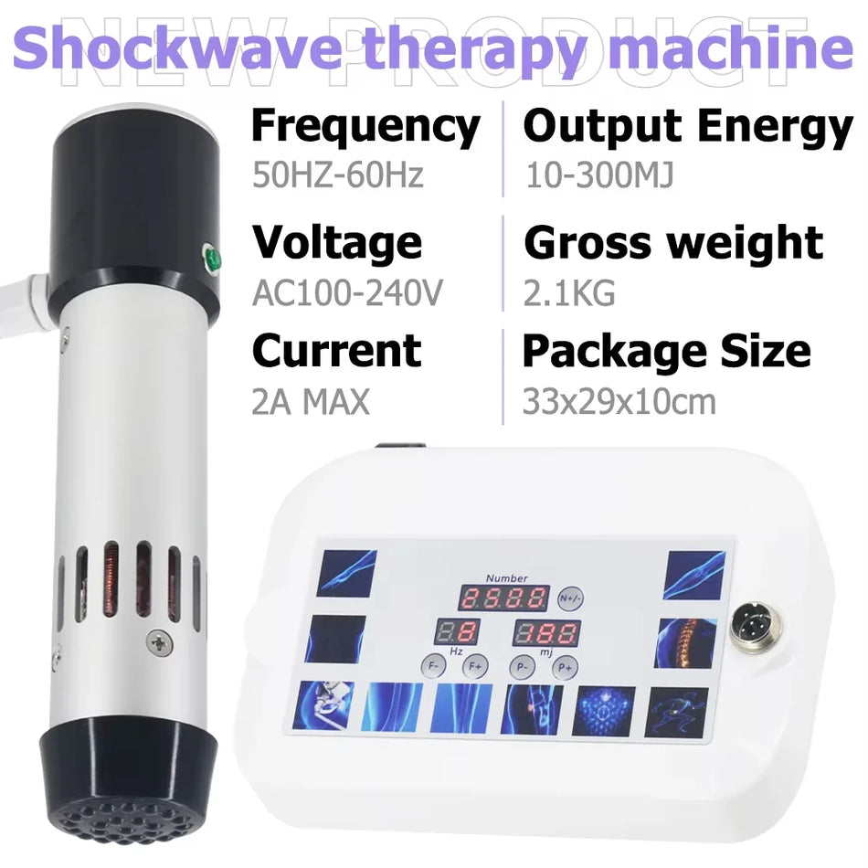 300MJ Stroj pro šokovou terapii na ED Úlevu od bolesti kolene