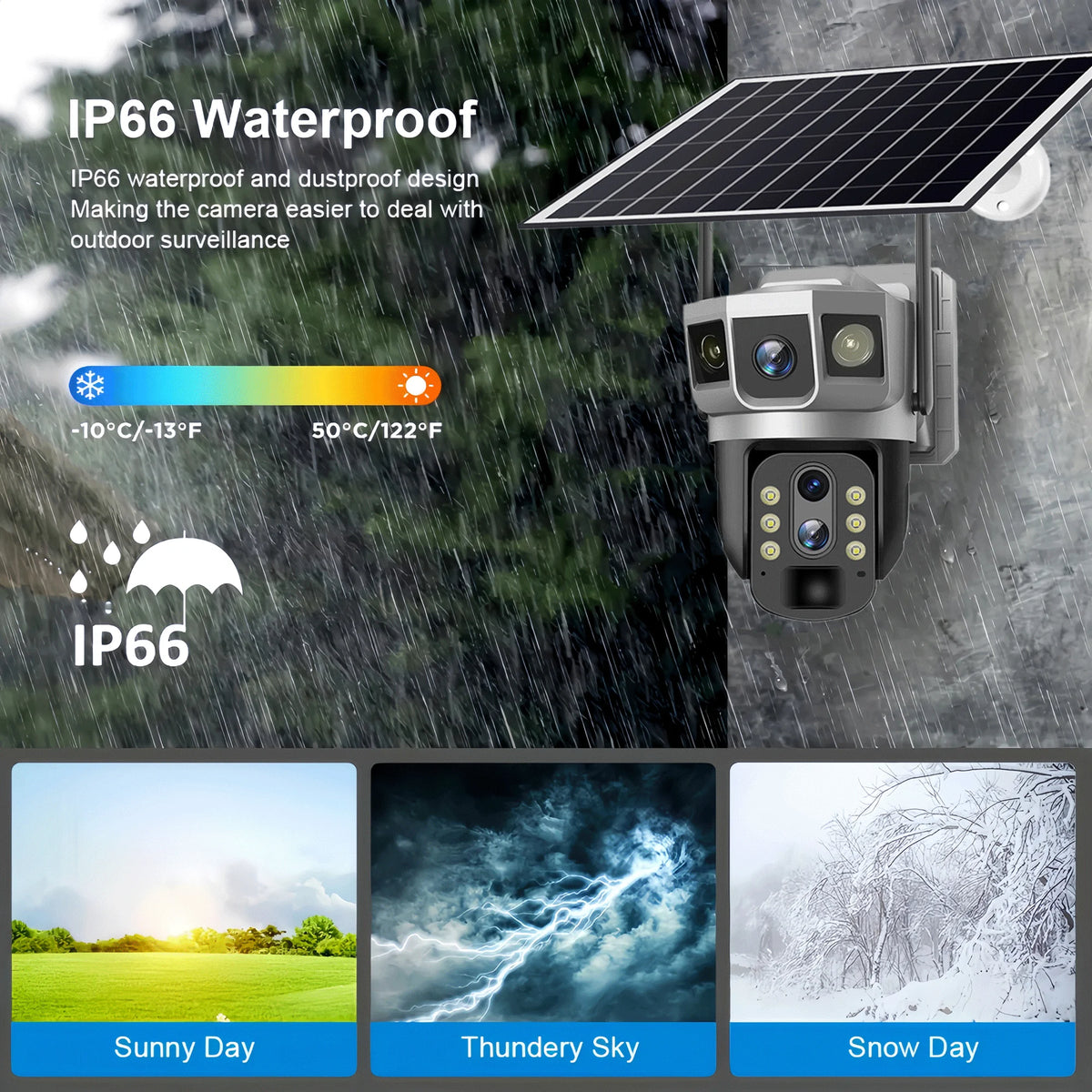 3 Lens 12MP 4G Solar CCTV Camera IP Wireless Smart Home Security Video Surveillance Solar Power Built in Battery Outdoor IP Cam