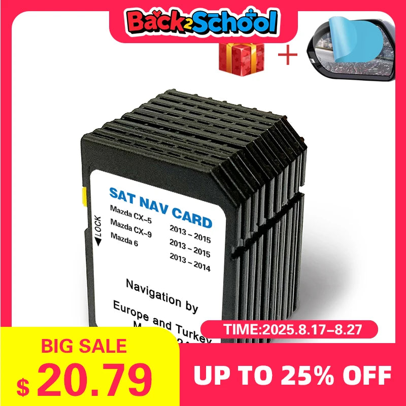 Mazda 6 CX5 CX9 Sat Nav Card &ndash; EU UK Turkey Maps Update