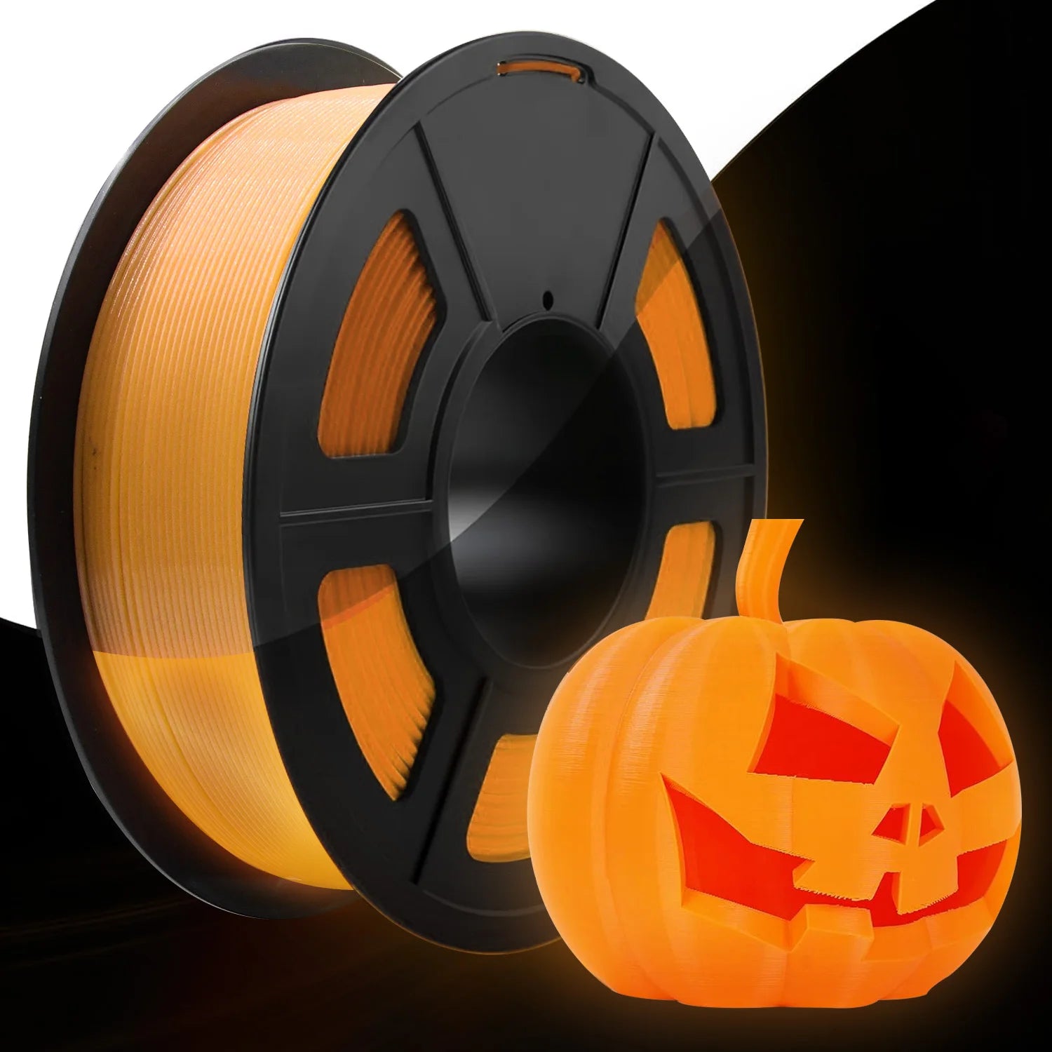 1.75mm PLA Luminous 3D Printer Filament &ndash; Glow In The Dark 200g Luminous orange