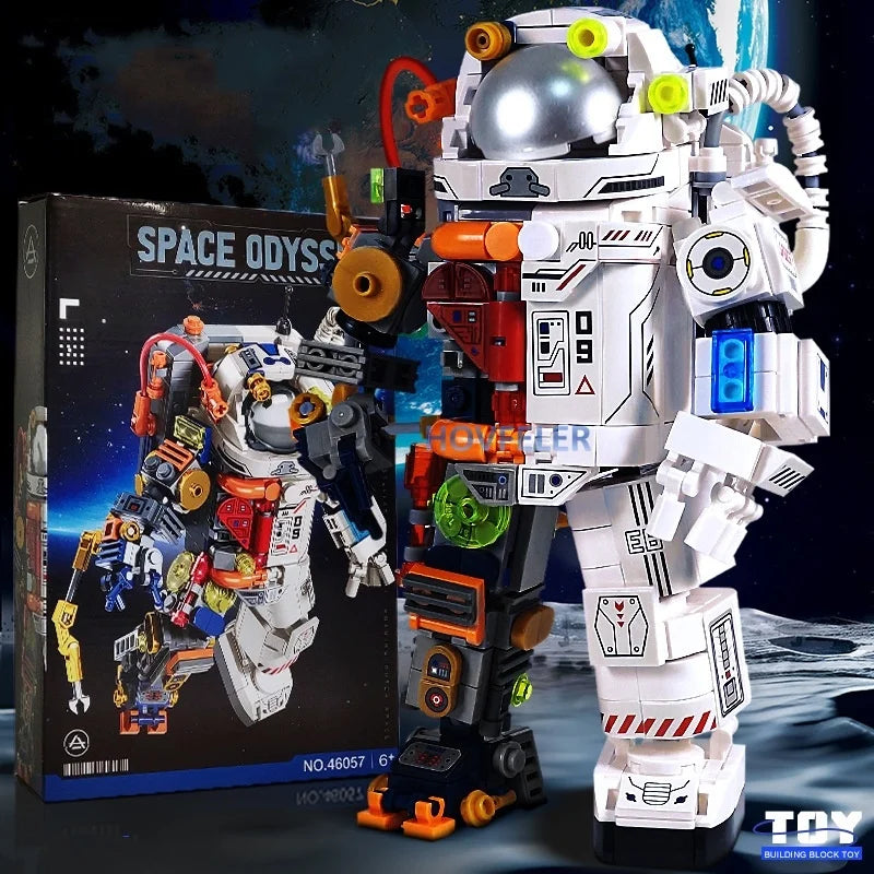 HOVFELER Space Astronaut Building Blocks Set - Shuttle, Satellite, Rocket &amp; Space Station