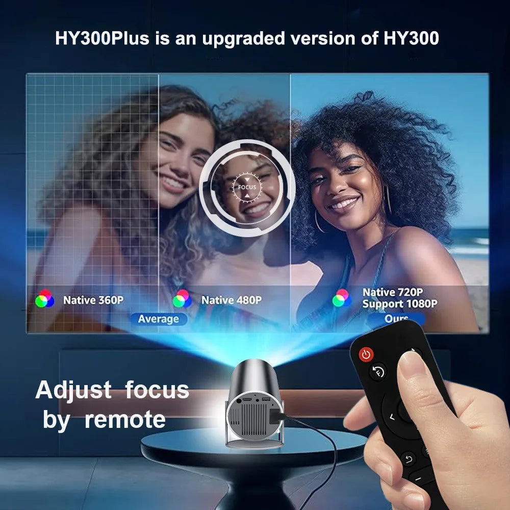 DITONG HY300 Plus Portable 4K HD Projector with Android Integration
