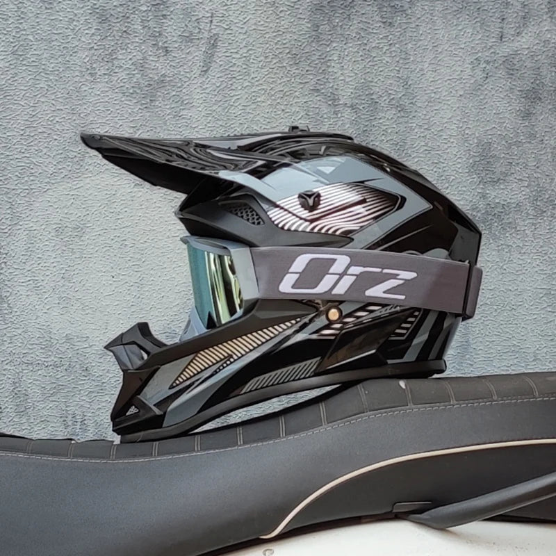 ORZ Off Road Helmet - Unisex Full Face Safety DOT Approved
