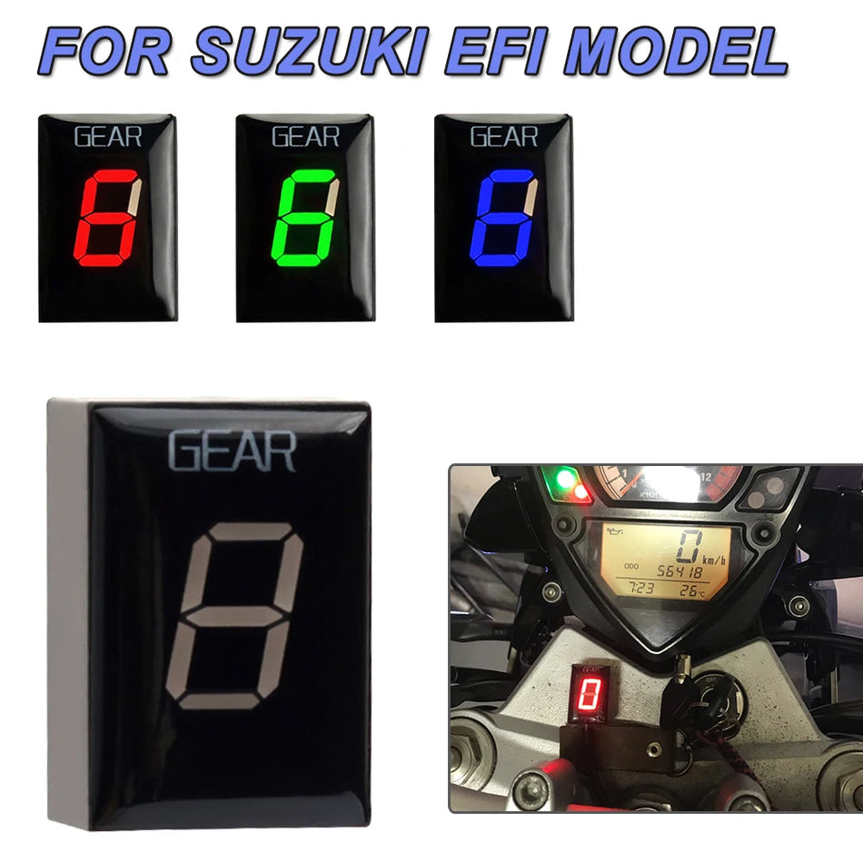 Suzuki GSF650 Gear Indicator with Digital Display, Made of Plastic, Compatible with Suzuki GSF and GSR Series