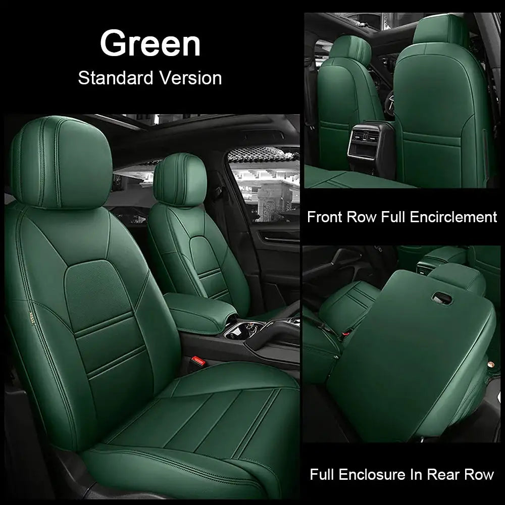 Custom Fitted Faux Leather Seat Covers For Audi A4 B8 8K Green / CHINA