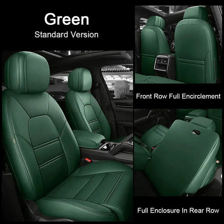 Custom Fitted Faux Leather Seat Covers For Audi A4 B8 8K Green / CHINA
